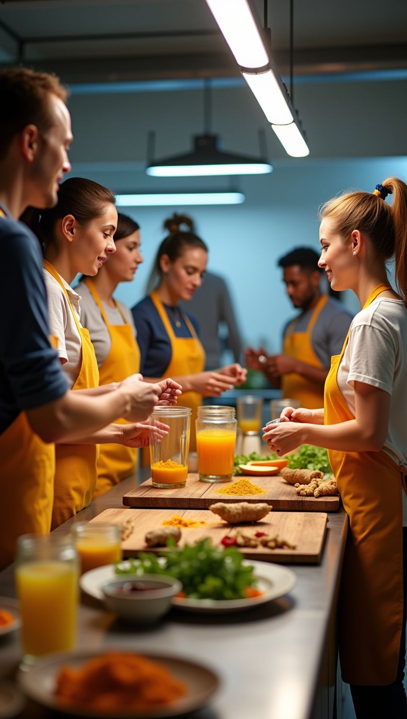 Δίσκος με χρυσό κουρκουμά και φρέσκα βότανα